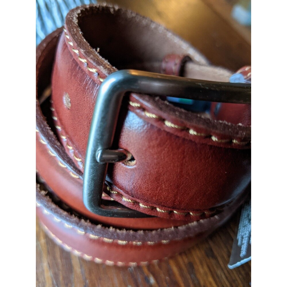 MENS PERUZZI BROWN LEATHER BELT MADE IN ITALY Size 35